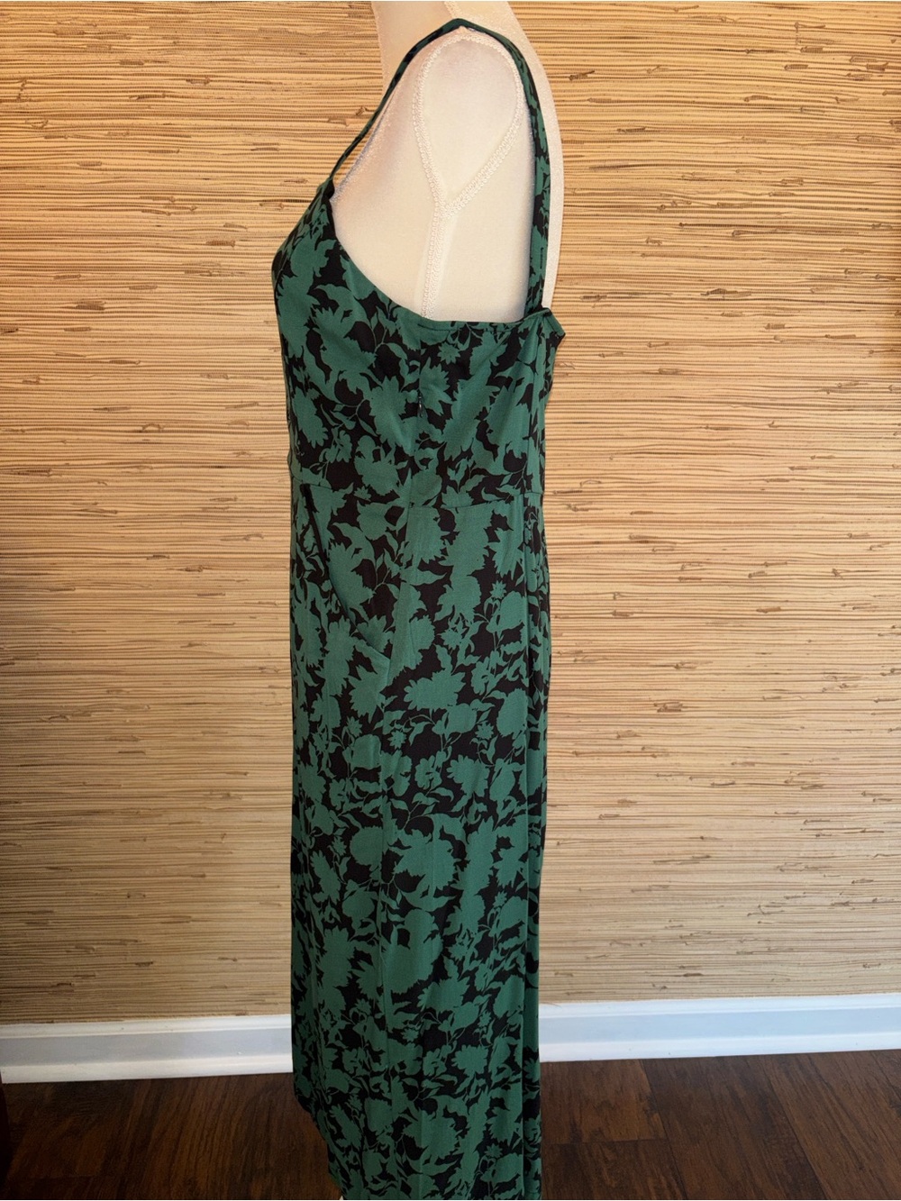 41 Hawthorn Green Floral Sheath Midi Dress green black Square Neck size 10 nwt! - Picture 3 of 15